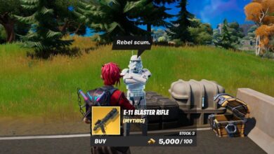 Fortnite: cómo dañar a los jugadores con el rifle bláster E-11