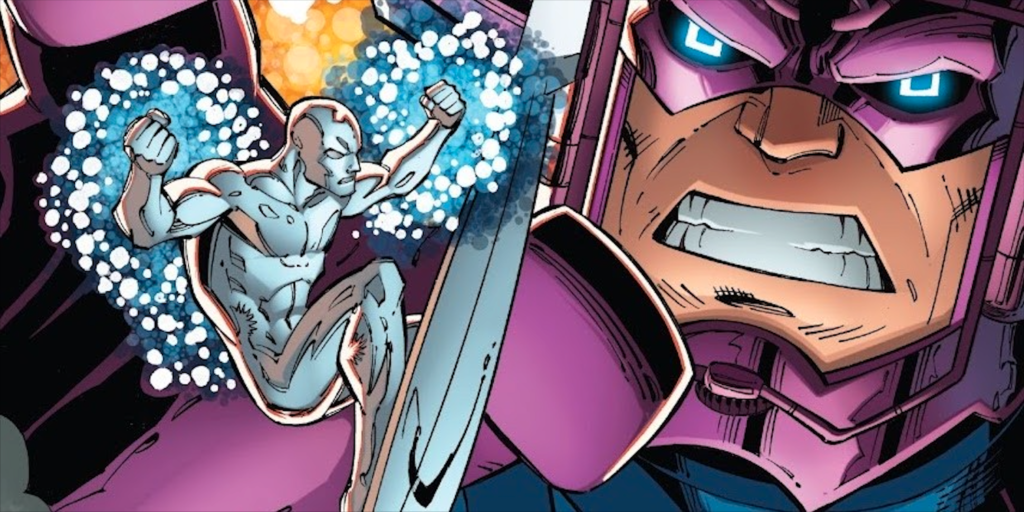 Galactus puede no ser un verdadero villano, pero Silver Surfer sí lo es