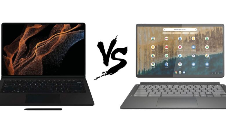 Galaxy Tab S8 Ultra vs. Lenovo Chromebook Duet 5: ¿Android o sistema operativo Chrome?