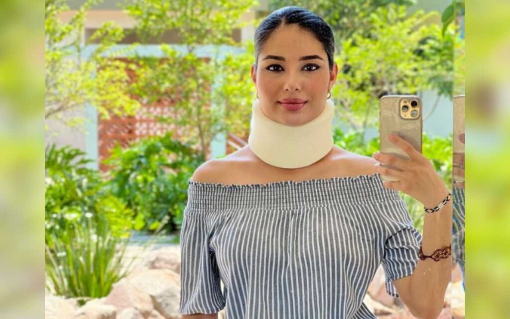 Geraldine Ponce narra accidente de avioneta y aparece con collarín | Video