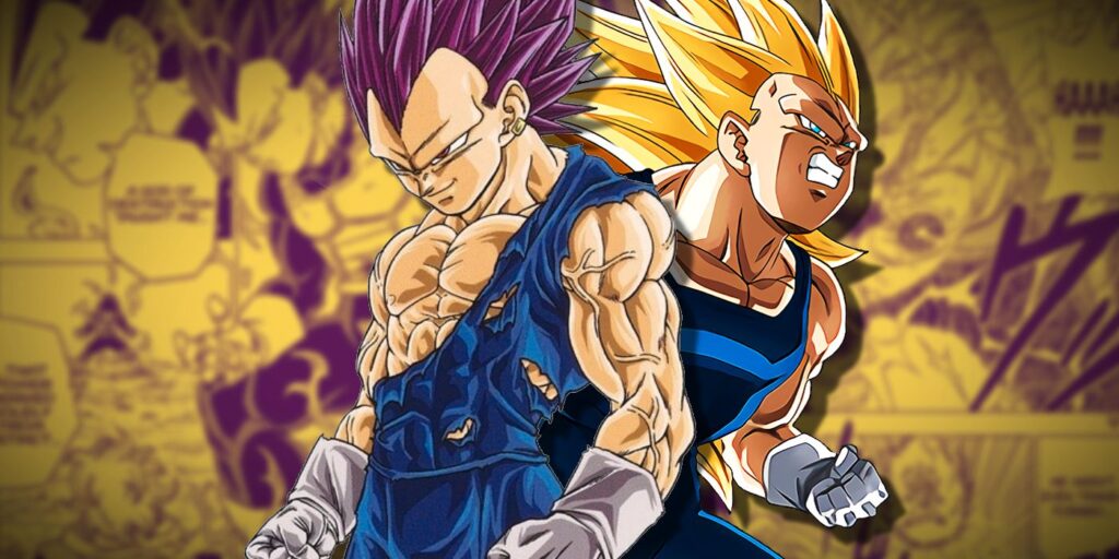 Goku roba la forma Ultra Ego de Vegeta en el diseño original de Super Saiyan 3