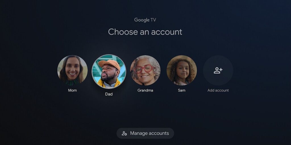 Google TV finalmente obtiene perfiles de usuario personalizados