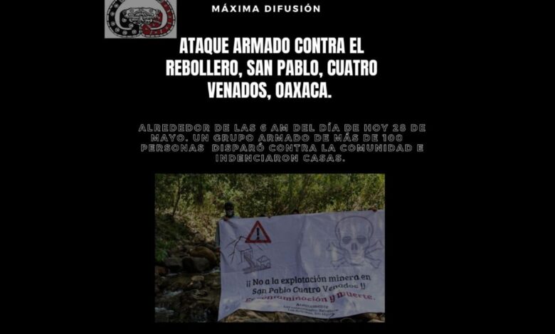 Grupo paramilitar incendia 30 casas en El Rebolledo, Oaxaca, denuncian pobladores