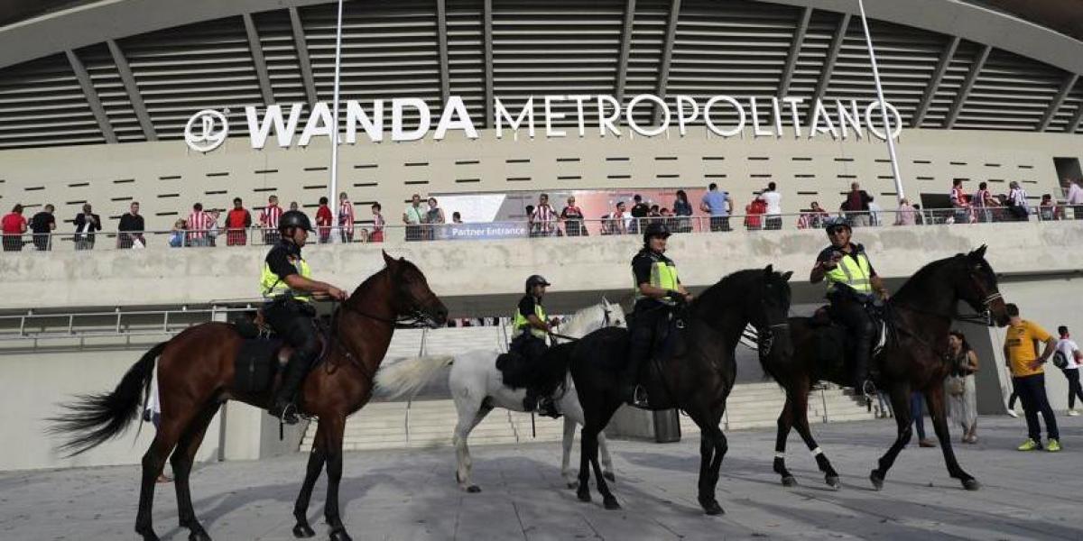 Impresionante despliegue de seguridad para el Atlético-Real Madrid
