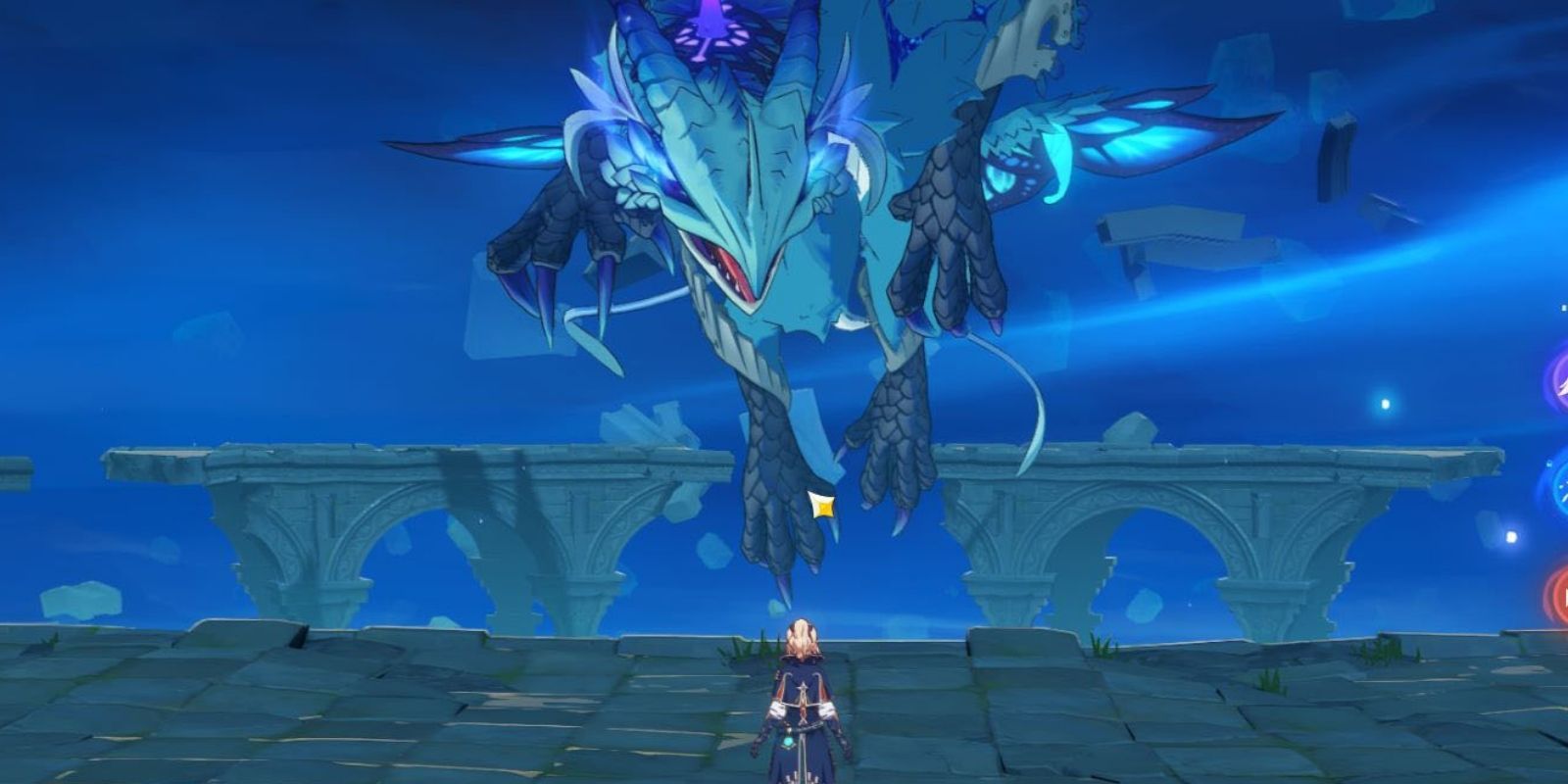 La lucha contra el jefe Dvalin de Genshin Impact recreada con LEGO y es impresionante