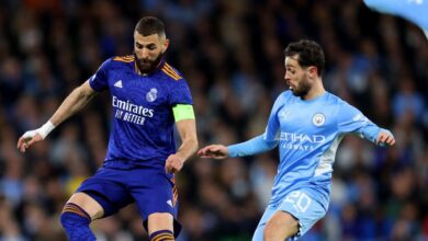 Las estadísticas del Real Madrid - Manchester City, en tiempo real