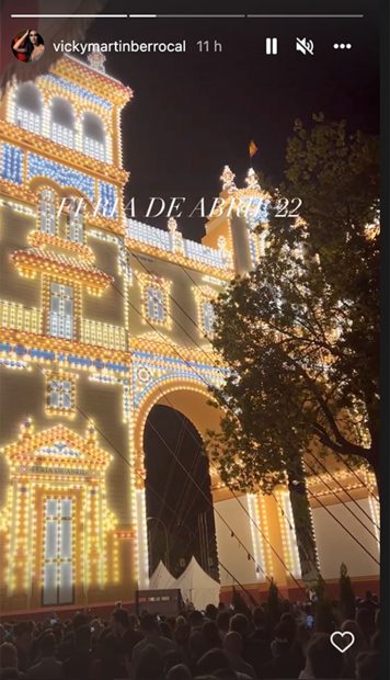 Vicky Martín Berrocal en la Feria de Abril / Instagram