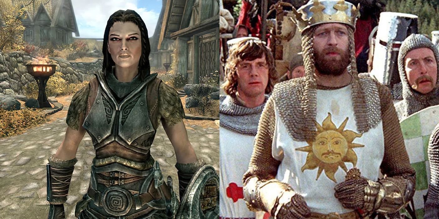 Lydia de Skyrim definitivamente ha visto la película del Santo Grial de Monty Python