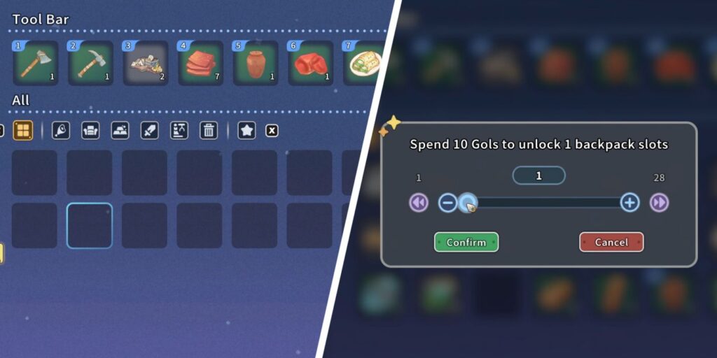 Mi tiempo en Sandrock: cómo aumentar el tamaño de su inventario de mochilas