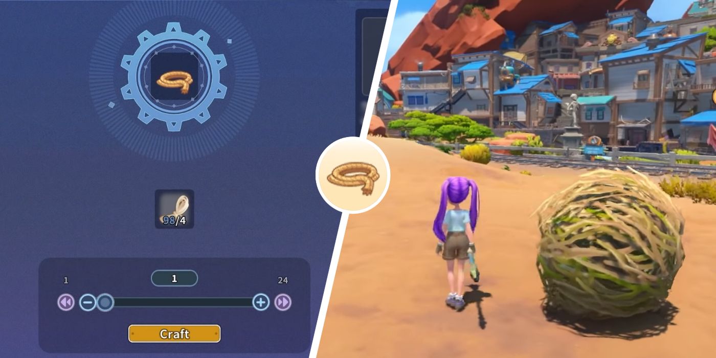 Mi tiempo en Sandrock: cómo hacer una cuerda gruesa