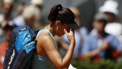 Muguruza resbala otra vez en Madrid