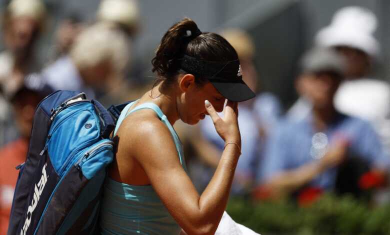 Muguruza resbala otra vez en Madrid
