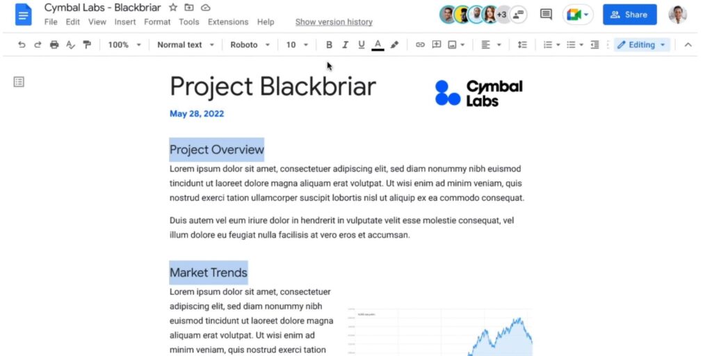 Múltiples selecciones de texto en Google Docs es un cambio de juego de formato