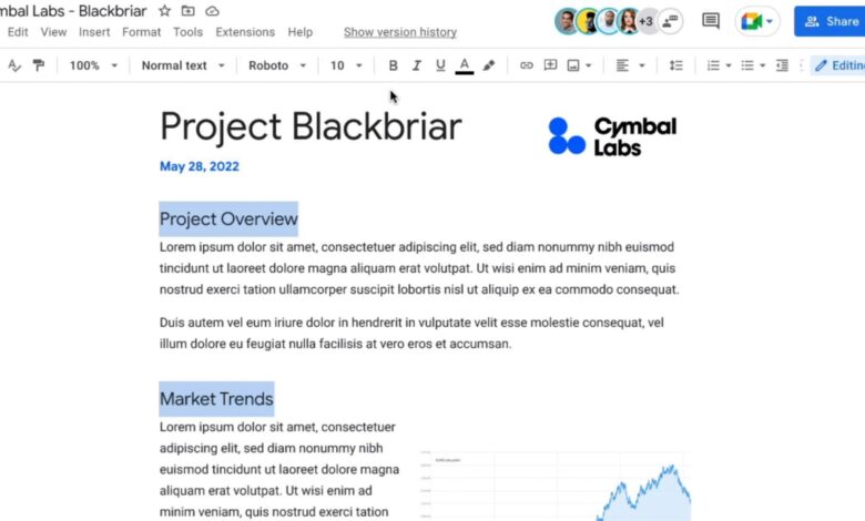 Múltiples selecciones de texto en Google Docs es un cambio de juego de formato