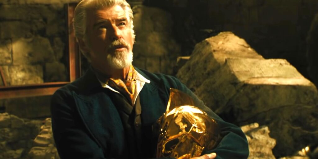 Pierce Brosnan comparte una imagen de primer plano del personaje de Black Adam Dr. Fate