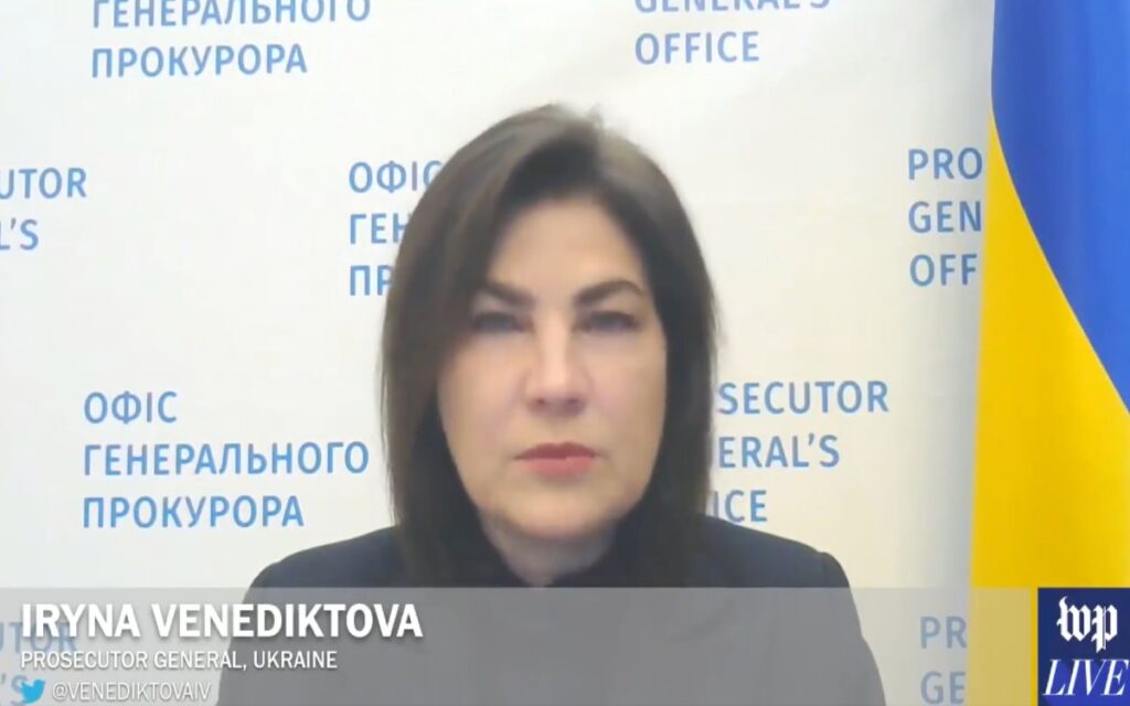 Putin es el "criminal de guerra del siglo 21": Fiscal General de Ucrania