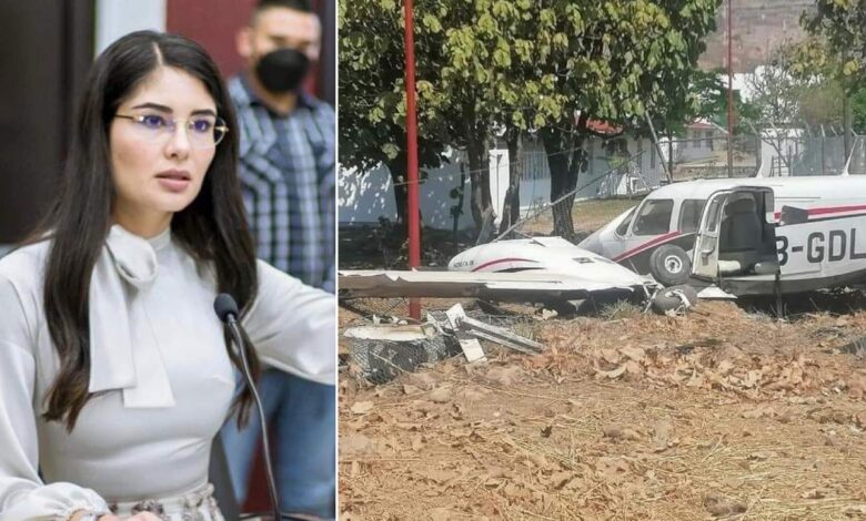 Se accidenta avioneta donde viajaba alcaldesa de Tepic, Geraldine Ponce