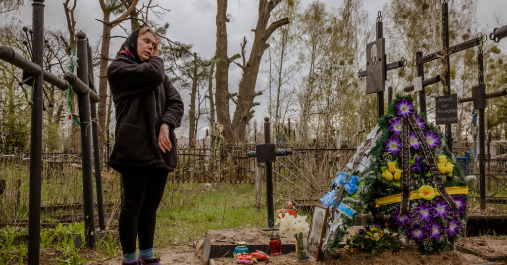 Se enamoraron profundamente en Bucha.  Una bala rusa acabó con todo.