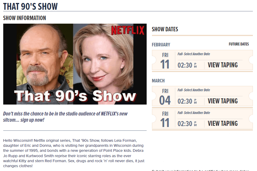 entradas para ese show de los 90