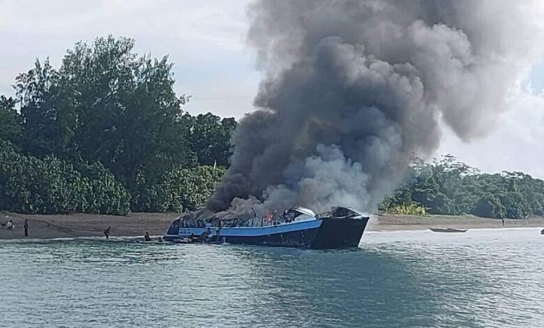 Siete muertos y más de 100 rescatados en incendio de ferry en Filipinas