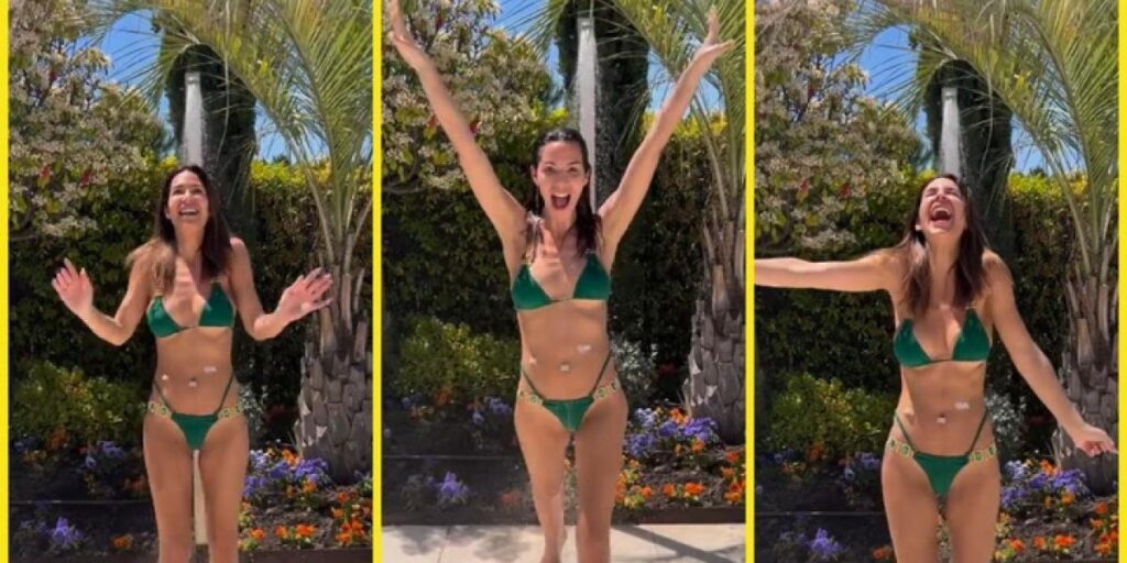 Tamara Gorro, recién operada, se adelanta al verano y se da el primer "chapuzón"