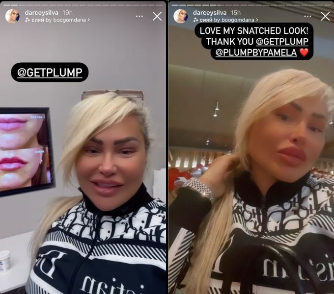 Historias de Instagram de Darcey Silva