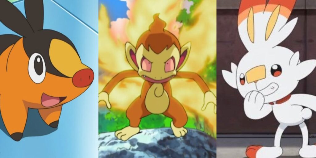 Todos los Pokémon iniciales de tipo fuego, clasificados de peor a mejor