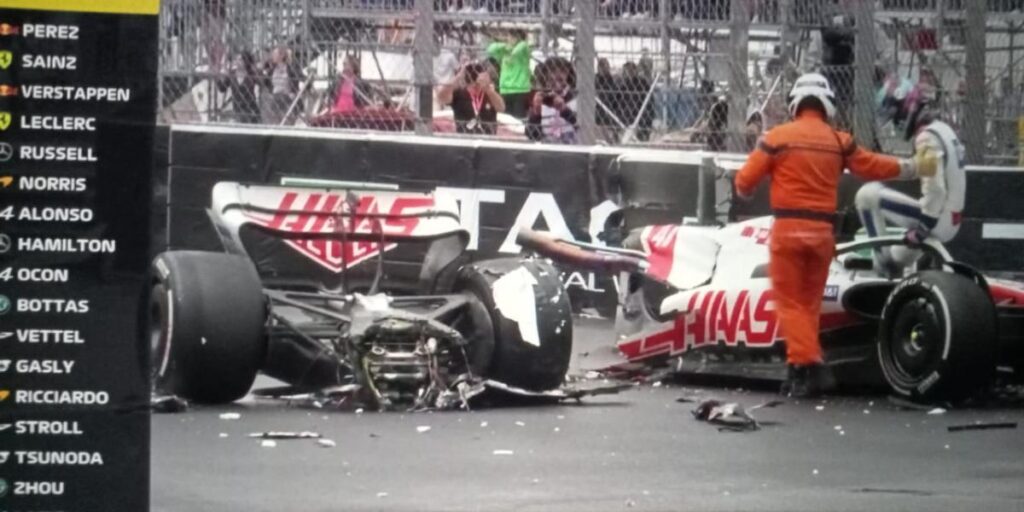 Tremendo: El coche de Mick Schumacher se parte en dos en Mónaco