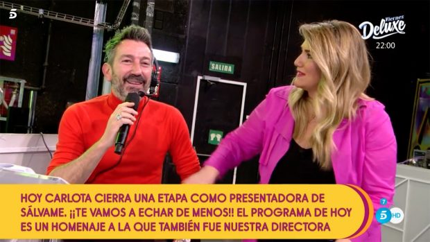 Carlota Corredera y David Valldeperas en 'Sálvame' / Telecinco
