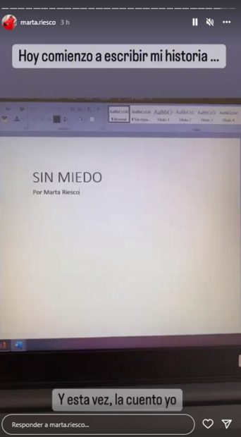 Storie de Marta Riesco / Instagram