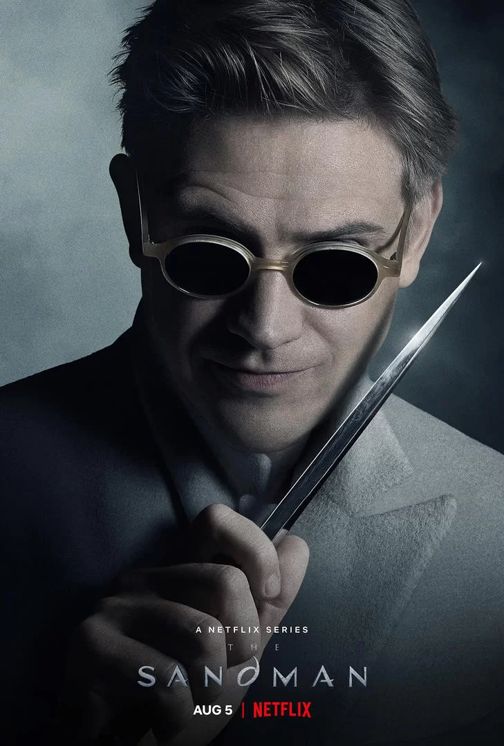 corinthian-sunglasses-netflix-the-sandman-poster gafas de sol corintias netflix el cartel del hombre de arena
