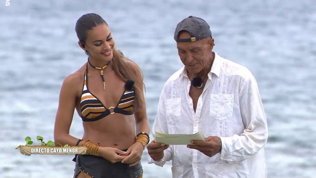 Kiko Matamoros y Lara Álvarez en 'Supervivientes'/ Telecinco