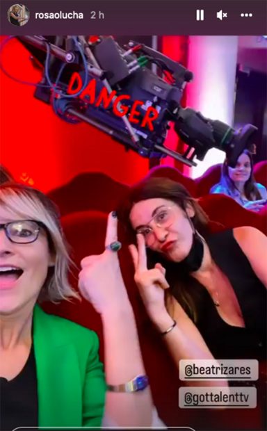 Rosa Olucha en las grabaciones de 'Got Talent' / Instagram @rosaolucha