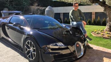 Así quedó el Bugatti de Cristiano tras colisionar en una urbanización de Mallorca