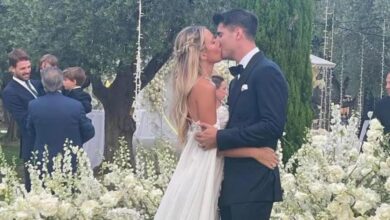 Así son los dos vestidos que lució Alice Campello en su segunda boda con Morata