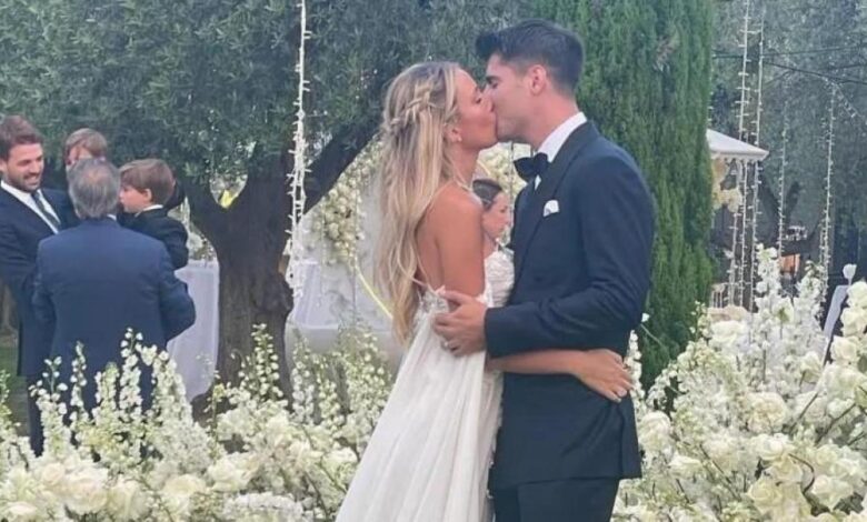 Así son los dos vestidos que lució Alice Campello en su segunda boda con Morata