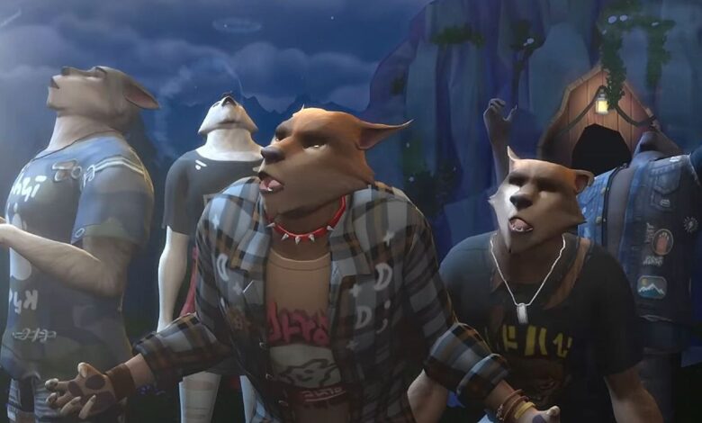 Avance del paquete de juego Sims 4 Werewolves: corre salvajemente, únete a los paquetes, evita a Greg