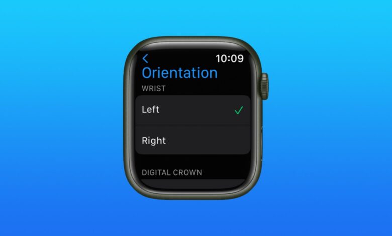Cambiar la orientación de la corona digital de Apple Watch para zurdos y diestros