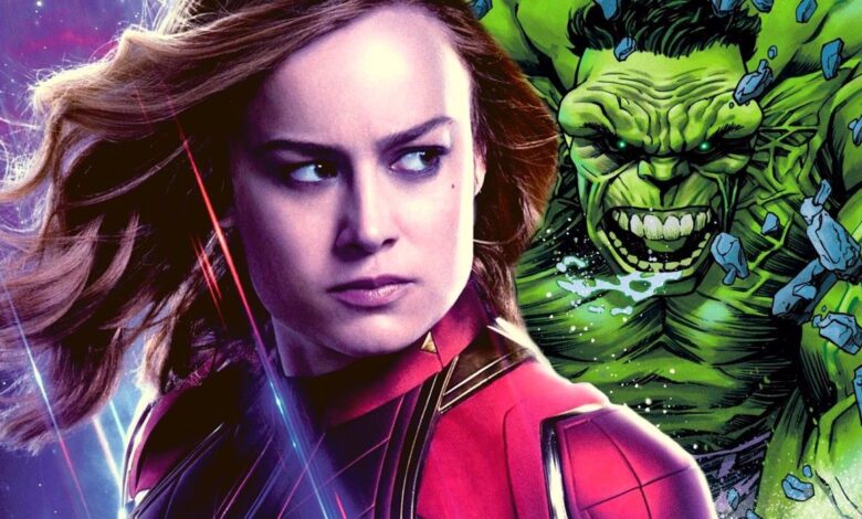 Capitán Marvel puede destruir a Hulk con un ataque brutal