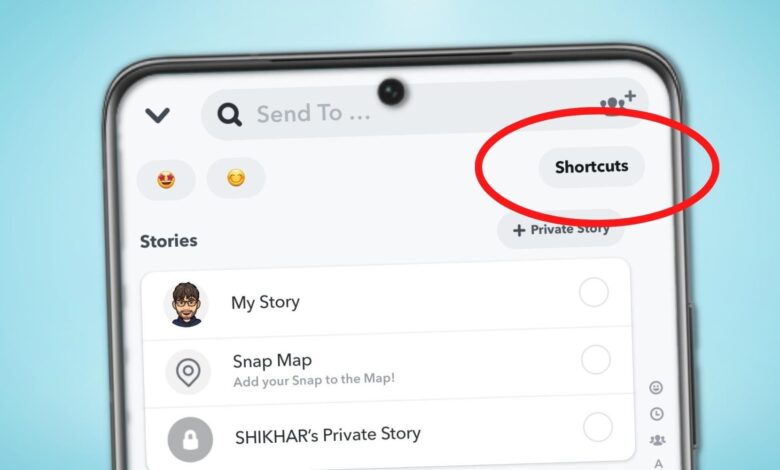 Cómo crear accesos directos en Snapchat para amigos y grupos