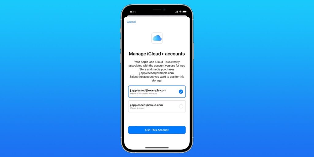Cómo usar una identificación diferente para Apple One e iCloud