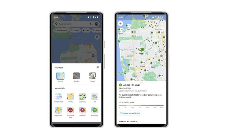 Cómo verificar la calidad del aire (AQI) en Google Maps