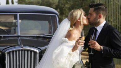 Desvelado otro de los vestidos que lució Romarey Ventura en su boda con Jordi Alba