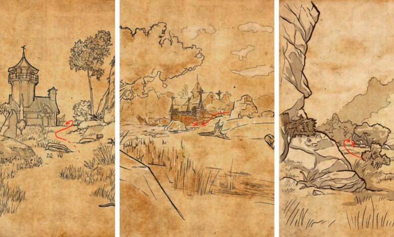 ESO: High Isle - Las tres ubicaciones del mapa del tesoro (y soluciones)