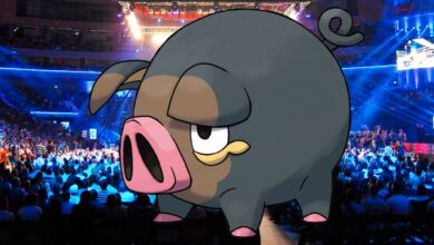 El amado Lechonk de Pokémon Scarlet y Violet avistado en la audiencia de AEW