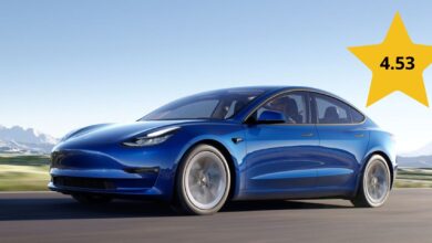 El auto Tesla Model 3 mejor calificado entre los conductores en EE. UU. y Europa