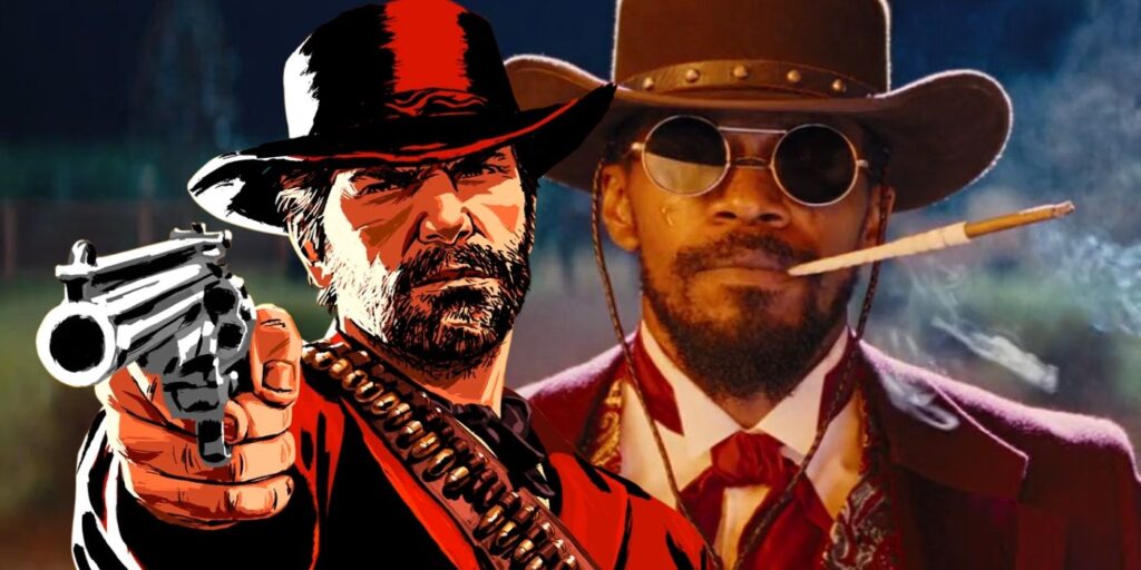 El jugador de RDR2 recrea a la perfección el tiroteo en Candyland de Django Unchained