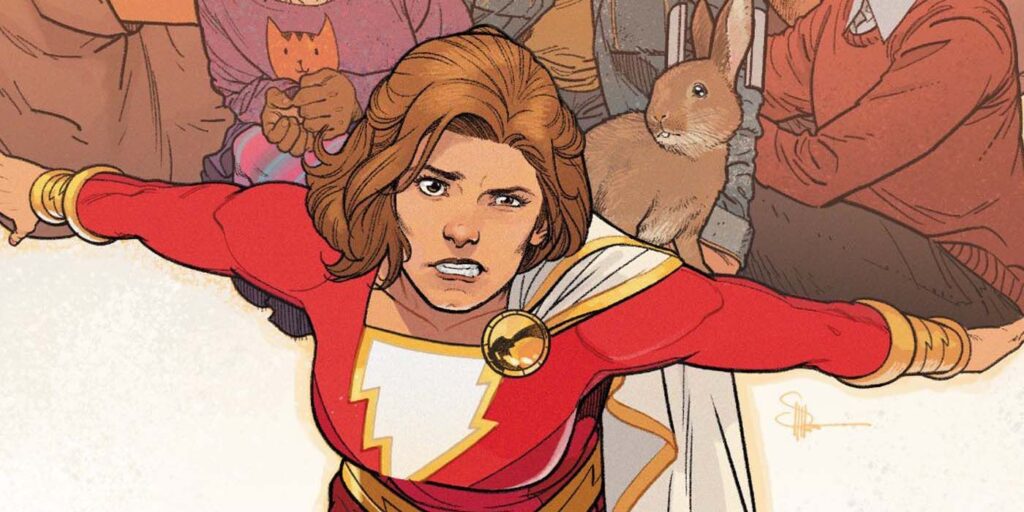 El nuevo Shazam de DC lleva el peso del mundo en el nuevo arte de DC