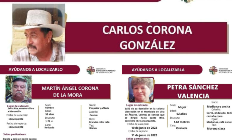 Encuentran asesinadas a tres personas reportadas como desaparecidas en Colima