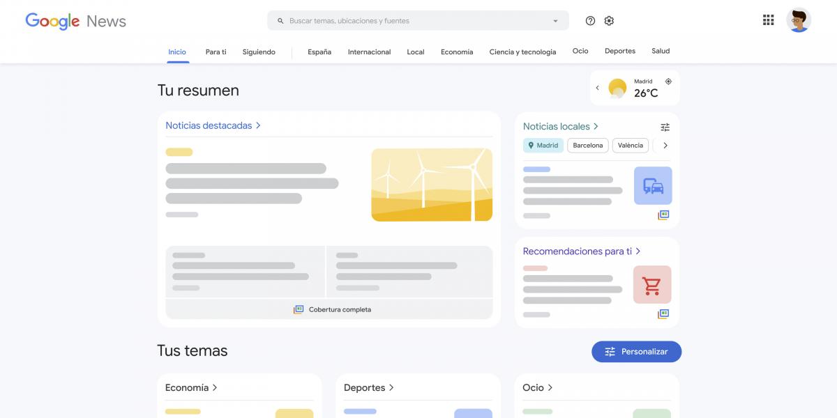 Google News regresa a España ocho años después por este motivo